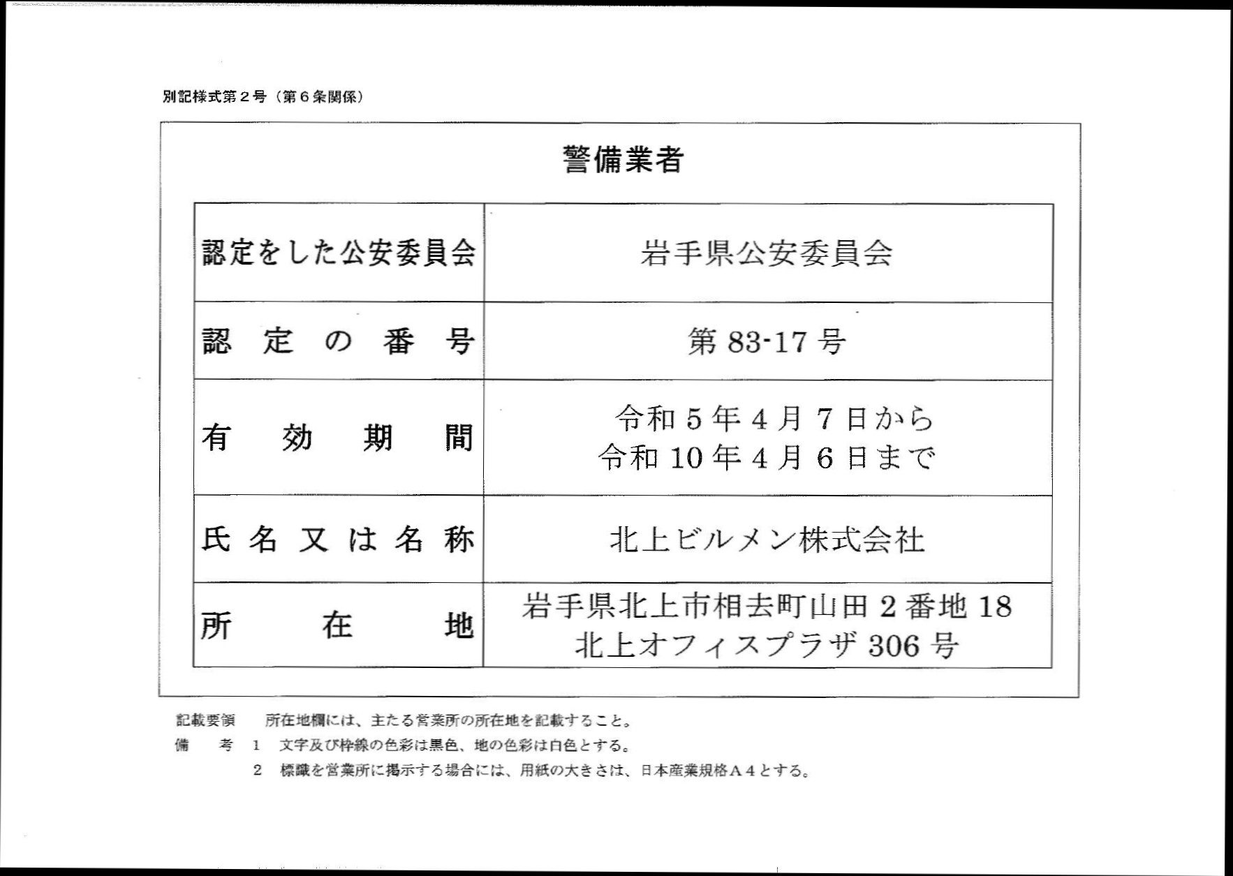 別記様式第２号（第６条関係）